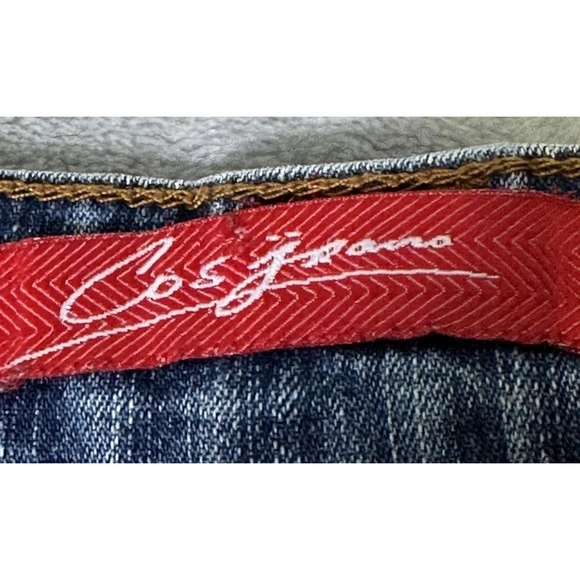CosJeans Womens 10 Blue‎ Bootcut Flare Floral Embroidered Denim Stretch Jean Y2K - Picture 4 of 16